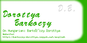 dorottya barkoczy business card